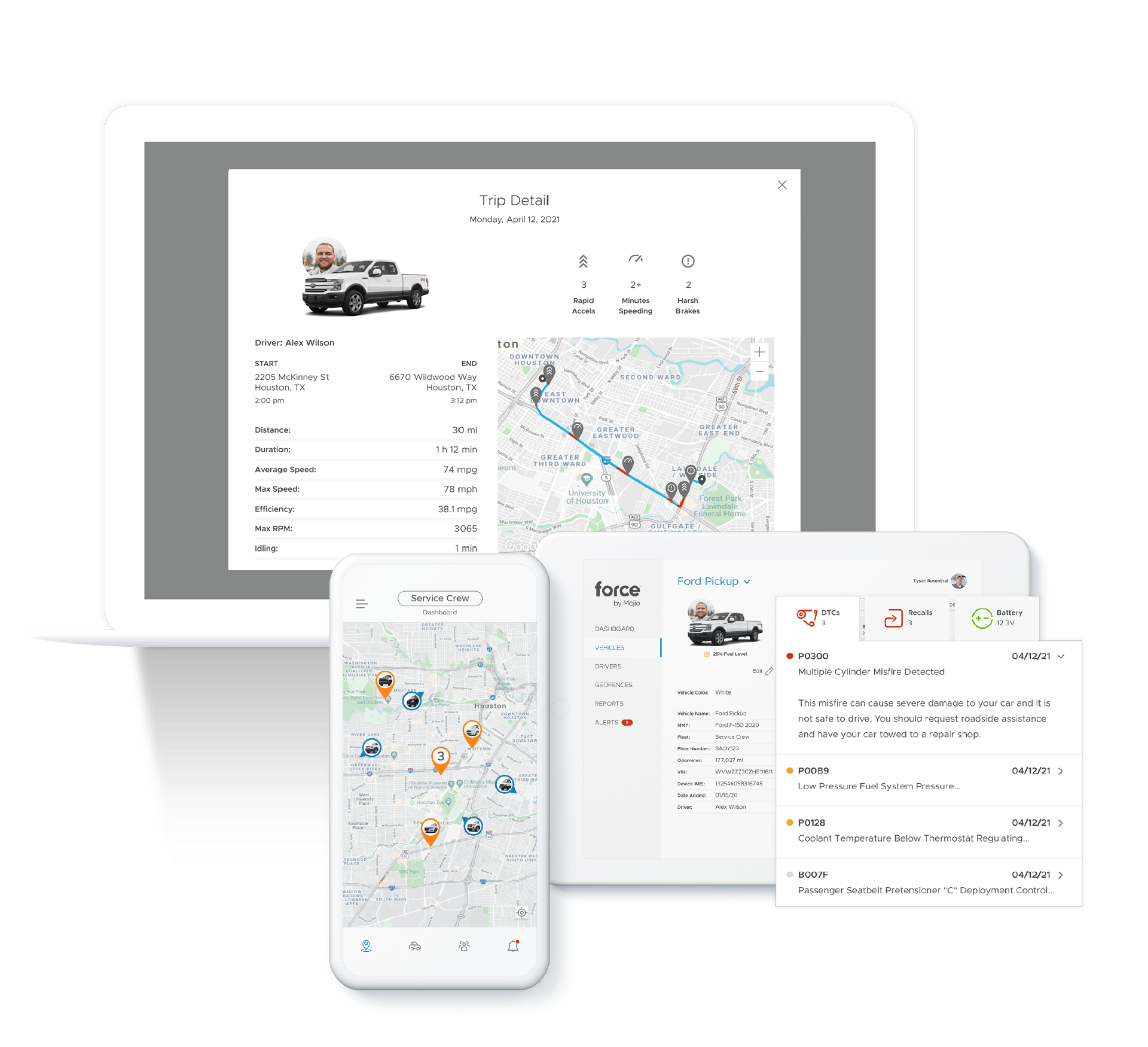 screenshot of Force Fleet Tracking